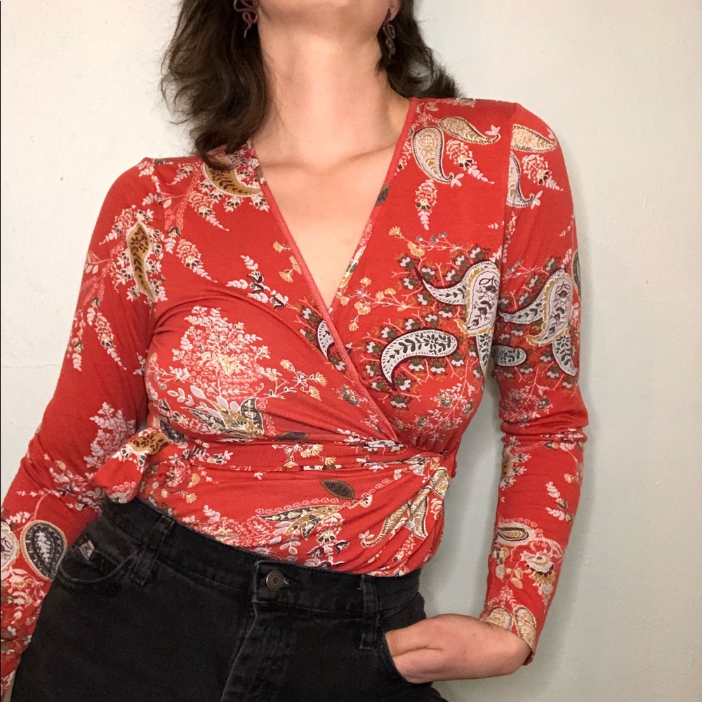 Y2K wrap shirt